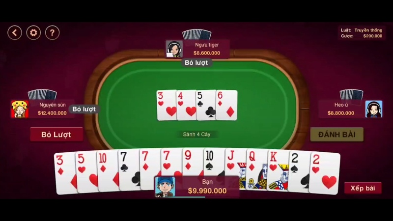 Kinh nghiệm chơi game bài tiến lên miền Nam