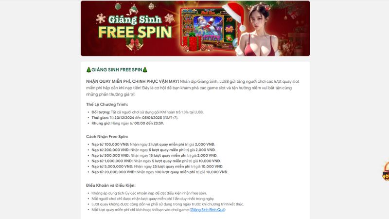 Khuyến mãi Lulu88 tặng free spin cho chuyên mục nổ hũ