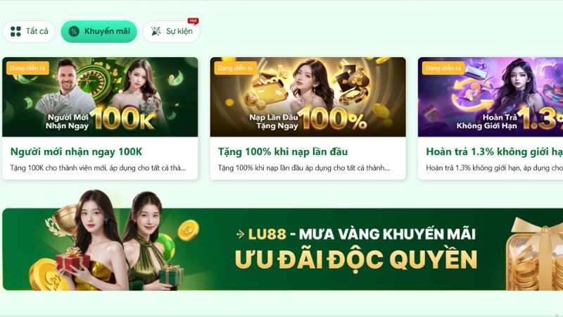 Khuyến mãi nạp lần đầu Lulu88