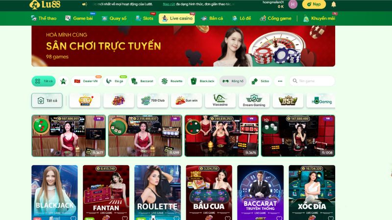 Cá cược Casino tại Lulu88